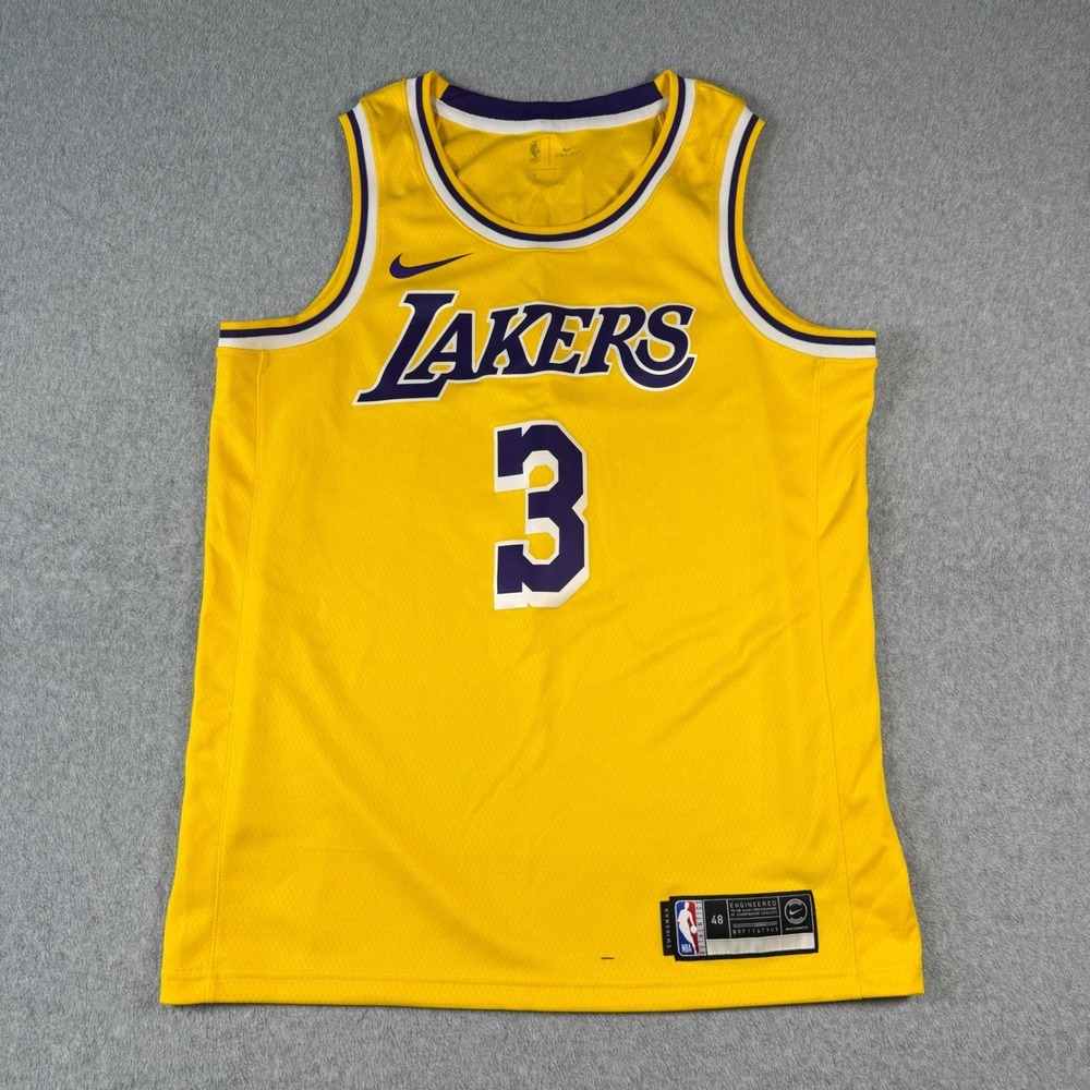Nike Los Angeles‎ Lakers Anthony Davis 3 Swingman Jersey Yellow Mens Size L (48)